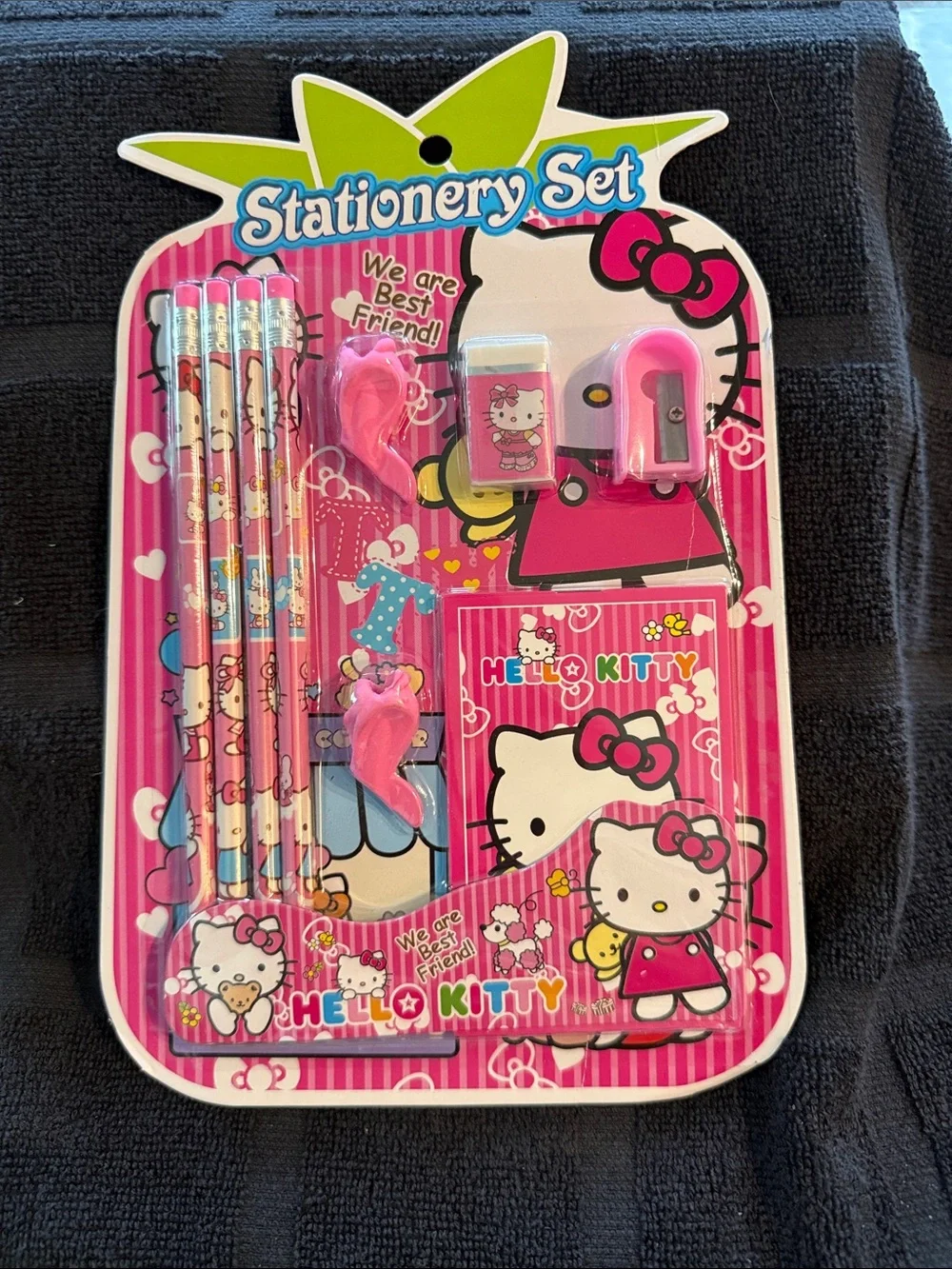 Hello Kitty Pink Kids Stationery Set with Pencils & Accessories